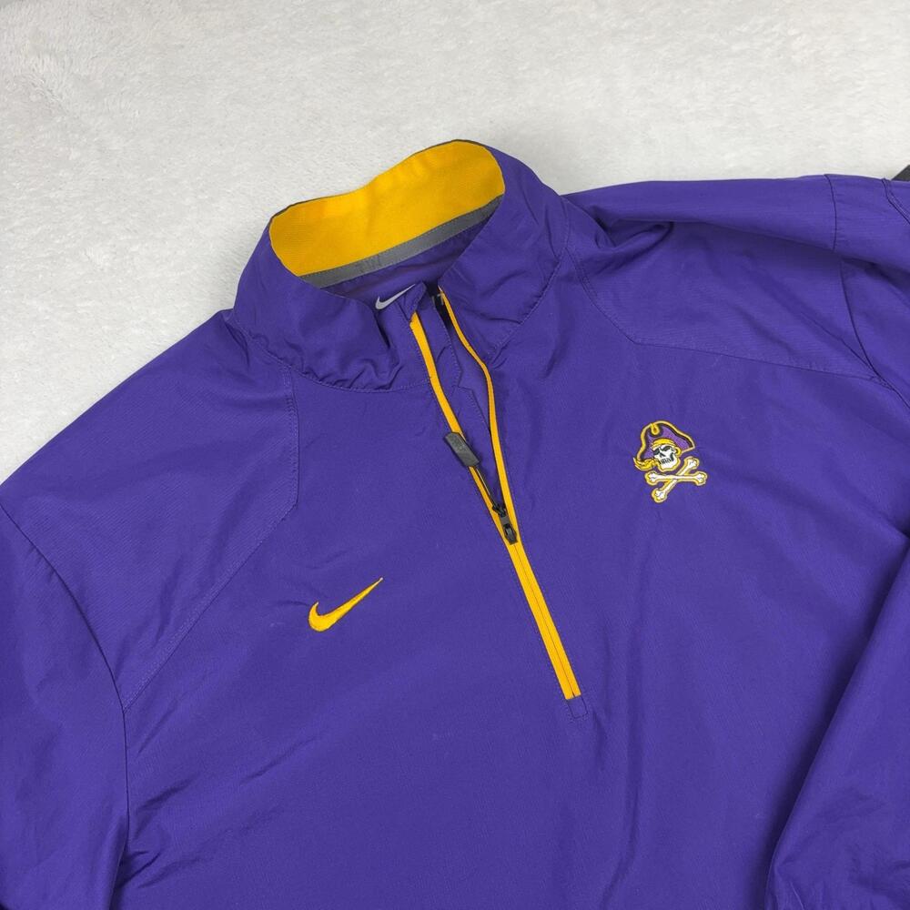 East Carolina Pirates Nike Jacket Men L Purple Storm-Fit Pullover Windbreaker